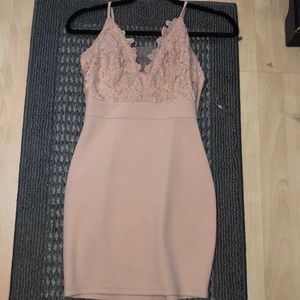 Pink blush mini dress